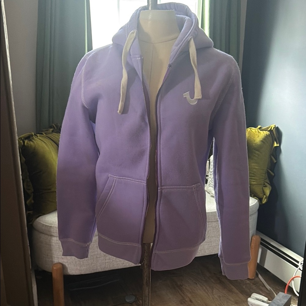 Purple Zip-Up Hoodie Jacket vintage true religion